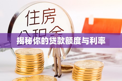旌阳揭秘你的贷款额度与利率